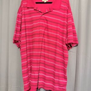 The Foundry Supply Co. Red Striped Polo Shirt